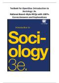 Updated&sol;Latest 2025&ndash;2026 Test Bank For OpenStax Introduction To Sociology 3e Comprehensive Exam Questions Answers And Rationales Study Guide For Sociology Social Sciences Academic Excellence And College Exam Preparation Success&period;
