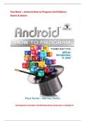 Test Bank &ndash; Android How to Program &lpar;3rd Edition&rpar;Deitel & Deitel &vert; Complete Coverage &vert; Exam-Ready &vert; Rated A&plus;