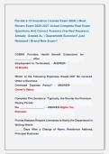 Florida 2-15 Insurance License Exam 2026 &vert;&vert; Most &NewLine;Recent Exam 2026-2027 Actual Complete Real Exam &NewLine;Questions And Correct Answers &lpar;Verified Answers&rpar; &NewLine;Already  Graded A&plus; &vert; Guaranteed Success&excl;&excl; Just &NewLine;Released &vert; Brand New Exam&excl;&excl;