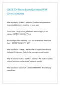 CNUR 204 Neuro Exam Questions With Correct Answers