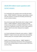 CNUR 204 midterm exam questions with correct answers