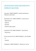 CNUR 204 OSCE EXAM QUESTIONS WITH COMPLETE SOLUTIONS