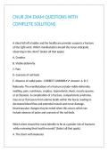 CNUR 204 EXAM QUESTIONS WITH COMPLETE SOLUTIONS