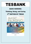 Updated&sol;Latest 2025&ndash;2026 Test Bank For Basic Nursing Thinking Doing And Caring 2nd Edition By Leslie S&period; Treas Comprehensive Exam Questions Answers And Rationales Study Guide For Fundamentals Of Nursing NCLEX Preparation Clinical Practice Academic Excellen