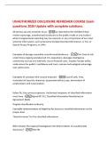 UNAUTHORIZED DISCLOSURE REFRESHER COURSE Exam&NewLine;questions 2026 Update with complete solutions&period;&NewLine;All serious security incidents must -be reported to the OUSD&lpar;I&rpar; if they&NewLine;involve espionage&comma; unauthorized disclosure to the public media or any incident&NewLine;where C