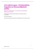 170 Oefenvragen Criminaliteit&comma; Cognitie en Persoonlijkheid &lpar;Bevat ook vragen uit het boek&rpar; &vert; Tilburg University &vert; 2025&sol;26