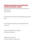 Minnesota Cosmetology Laws and Rules Exam Questions and Answers&vert; Updated
