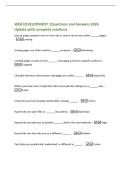WEB DEVELOPMENT 1Questions and Answers 2026&NewLine;Update with complete solutions
