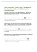 Web Development I Fundamentals&comma; Technologies&comma; and&NewLine;Roles Questions and Answers 2026 Update with&NewLine;complete solutions&NewLine;What is the primary purpose of modern web development&quest; -To create&NewLine;professional websites featuring multimedia&comma; social media integration&comma; a
