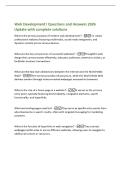 Web Development I Questions and Answers 2026&NewLine;Update with complete solutions&NewLine;What is the primary purpose of modern web development&quest; -To create&NewLine;professional websites featuring multimedia&comma; social media integration&comma; and&NewLine;dynamic content across various devi