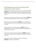 Web Development I Questions and Answers 2026&NewLine;Update with complete solutions&NewLine;What is the primary difference between the Internet and the World Wide Web&quest; -&NewLine;The Internet is the global infrastructure of interconnected networks&comma;&NewLine;while the We