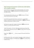 Web Development Questions and Answers 2026 Update&NewLine;with complete solutions