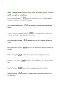 WEB Development Questions and Answers 2026 Update&NewLine;with complete solutions
