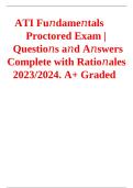 ATI Fundamentals Proctored Exam &vert; Questions and Answers with Rationales