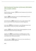 Web Development Questions and Answers 2026 Update&NewLine;with complete solutions