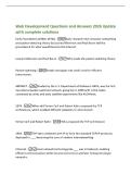 Web Development Questions and Answers 2026 Update&NewLine;with complete solutions&NewLine;Early Foundations &lpar;1960s-1970s&rpar; -Early research into computer networking&NewLine;and packet-switching theory by Leonard Kleinrock and Paul Baran laid the&NewLine;groundwork for what would becom