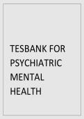 Updated&sol;Latest 2025&ndash;2026 Test Bank For Psychiatric Mental Health Nursing 8th Edition By Sheila L&period; Videbeck Comprehensive Exam Questions Answers And Rationales Study Guide For Mental Health Nursing NCLEX Preparation Clinical Practice Academic Excellence An