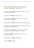 WGU C182 Introduction to IT Exam Questions &&NewLine;Answers &ndash; 2026 Update &vert; 100&percnt; Correct&NewLine;Information Technology -The technology used in creating&comma; maintaining&comma;&NewLine;and making information accessible&period;&NewLine;IT Professional Roles -Administration and Support&NewLine;System Admini
