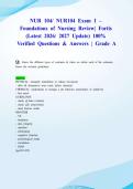 NUR 104&sol; NUR104 Exam 1 &ndash; Foundations of Nursing Review&vert; Fortis &lpar;Latest 2026&sol; 2027 Update&rpar; 100&percnt; Verified Questions & Answers &vert; Grade A
