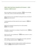 WGU C182 FInal Exam Questions & Answers &ndash; 2026&NewLine;Update &vert; 100&percnt; Correct&NewLine;What is the definition of information technology&quest; -It is the technology&NewLine;used to create&comma; maintain&comma; and make information accessible&period;&NewLine;Which IT position has the responsibillity of workin