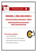 NSG 500 &lpar;Exams 1 &ndash; 3&rpar; &ndash; Complete Package Bundle &lpar;PDF&rpar;