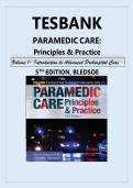 Updated&sol;Latest 2025&ndash;2026 Test Bank For Paramedic Care Principles And Practice 5th Edition Volume 1 All Chapters Comprehensive Exam Questions Answers And Rationales Study Guide For EMS Training Certification Preparation Academic Excellence And Professional