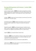Nursing 240 Questions and Answers &vert; winter 2026&NewLine;&vert; 100&percnt; Correct&NewLine;purpose of organ transplant -Replace organ&lpar;s&rpar; damaged from end-stage&NewLine;disease &lpar;recipient&rpar; with a functioning organ from another individual &lpar;donor&rpar;&period; Can&NewLine;be life changing for the recipient&period; I