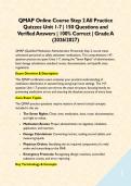 QMAP Online Course Step 2 All Practice Quizzes Unit 1-7 BUNDLE &vert; Questions and Verified Answers &vert; 100&percnt; Correct &vert; Grade A &lpar;2026&sol;2027&rpar;