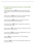 Nursing 405 Questions and Answers &vert; winter 2026&NewLine;&vert; 100&percnt; Correct&NewLine;Evidence-Based Practice &lpar;EBP&rpar; -Systematically using the best available&NewLine;research evidence&comma; clinical expertise&comma; and patient preferences to guide healthcare&NewLine;decisions&period;&NewLine;Qualitative Research -