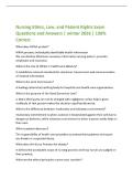 Nursing Ethics&comma; Law&comma; and Patient Rights Exam&NewLine;Questions and Answers &vert; winter 2026 &vert; 100&percnt;&NewLine;Correct&NewLine;What does HIPAA protect&quest;&NewLine;HIPAA protects individually identifiable health information&NewLine;We can disclose Minimum necessary information among patient&comma; provider