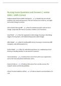 Nursing Exam Questions and Answers &vert; winter&NewLine;2026 &vert; 100&percnt; Correct