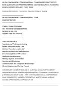 NR 224 FUNDAMENTALS OF NURSING FINAL EXAM COMPLETE PRACTICE TEST&NewLine;BANK QUESTIONS AND ANSWERS &vert; VERIFIED SOLUTIONS &vert; CLINICAL REASONING&NewLine;REVIEW &vert; UPDATED 2026&sol;2027 STUDY GUIDE