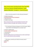 Texas Land Surveyor Licensing Practice Exam Questions&NewLine;And Correct Answers &lpar;Verified Solutions&rpar; &vert; Latest&NewLine;Updated 2026&sol;2027 &vert; Graded A&plus; &vert; Assured Success&period;