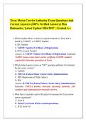 Texas Motor Carrier Authority Exam Questions And&NewLine;Correct Answers &lpar;100&percnt; Verified Answers&rpar; Plus&NewLine;Rationales &vert; Latest Update 2026&sol;2027 &vert; Graded A&plus;&period;