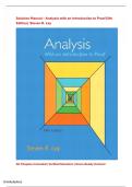 Solution Manual &ndash; Analysis with an Introduction to Proof &lpar;5th Edition&rpar;Steven R&period; Lay &vert; Complete Step-by-Step Solutions &vert; Rated A&plus;