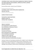 CALIFORNIA COURT CLERK CERTIFICATION EXAMINATION COMPLETE PRACTICE&NewLine;TEST BANK QUESTIONS AND ANSWERS &vert; VERIFIED SOLUTIONS &vert; UPDATED&NewLine;2026&sol;2027 STUDY GUIDE