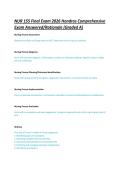 NUR 155 Final Exam 2026 Hondros Comprehensive Exam Answered Rationale &lpar;Graded A&rpar;