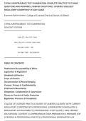 CLPNA JURISPRUDENCE TEST EXAMINATION COMPLETE PRACTICE TEST BANK&NewLine;QUESTIONS AND ANSWERS &vert; VERIFIED SOLUTIONS &vert; UPDATED 2026&sol;2027&NewLine;REGULATORY COMPETENCY STUDY GUIDE
