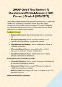 QMAP Comprehensive Exam BUNDLE  &vert;  Questions and Correct Answers with Complete Solutions &vert; 100&percnt; Correct