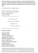 PORTAGE LEARNING MATH 110 MODULE 1-9 STASTICS exam package&vert; QUESTIONS WITH VERIFIED SOLUTIONS&vert; BRAND NEW ALREADY GRADED A&plus;