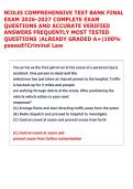 MCOLES COMPREHENSIVE TEST BANK  EXAM 