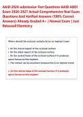 AAID 2026 submission Test Questions AAID ABOI &NewLine;Exam 2026-2027 Actual Comprehensive Real Exam &NewLine;Questions And Verified Answers &lpar;100&percnt; Correct &NewLine;Answers&rpar; Already Graded A&plus; &vert; Newest Exam &vert; Just &NewLine;Released&excl;&excl;Dentistry
