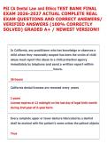 PSI CA Dental Law and Ethics TEST BANK FINAL &NewLine;EXAM 2026-2027 ACTUAL COMPLETE REAL &NewLine;EXAM QUESTIONS AND CORRECT ANSWERS&sol; &NewLine;VERIFIED ANSWERS &lpar;100&percnt; CORRECTLY &NewLine;SOLVED&rpar; GRADED A&plus; &sol; NEWEST VERSION&excl;&excl; 