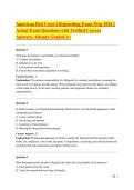 American Red Cross Lifeguarding Exam Prep 2026 &vert; Actual Exam Questions with Verified Correct Answers &lpar;Graded A&plus;&rpar;