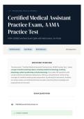 Certified Medical Assistant Practice Exam&comma; AAMA Practice Test 590&plus; &lpar;2026&sol;2027&rpar; Verified Exam Q&A with Rationales A&plus; Pack