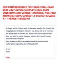 CRIS COMPREHENSIVE TEST BANK FINAL EXAM &NewLine;2026-2027 ACTUAL COMPLETE REAL EXAM &NewLine;QUESTIONS AND CORRECT ANSWERS&sol; VERIFIED &NewLine;ANSWERS &lpar;100&percnt; CORRECTLY SOLVED&rpar; GRADED &NewLine;A&plus; &sol; NEWEST VERSION&excl;&excl;