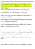 Rhode Island Driving Test Questions with Answers &lpar;100&percnt;&NewLine;Correct Answers&rpar; Latest 2026&sol;2027 Update &vert; Graded A&plus; &vert;&NewLine;Assured Pass&period;