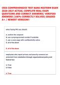 CRIS COMPREHENSIVE TEST BANK MIDTERM EXAM &NewLine;2026-2027 ACTUAL COMPLETE REAL EXAM &NewLine;QUESTIONS AND CORRECT ANSWERS&sol; VERIFIED &NewLine;ANSWERS &lpar;100&percnt; CORRECTLY SOLVED&rpar; GRADED &NewLine;A&plus; &sol; NEWEST VERSION&excl;&excl;