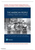Test Bank &ndash; The American People&colon; Creating a Nation and a Society &lpar;Concise Edition&comma; Volume 2&comma; 8th Edition&rpar;Gary B&period; Nash &vert; Complete Coverage &vert; Exam-Ready &vert; Rated A&plus;