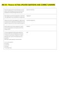 MB 310 - Finance ACTUAL UPDATED QUESTIONS AND CORRECT ANSWERS 